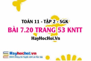 Bài 7.20 trang 53 Toán 11 tập 2 Kết nối tri thức